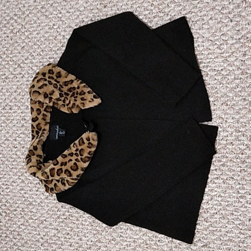 Cynthia Rowley wool blend cardigan and removable collar